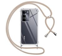 Pnakqil Cover per Realme 14x 5G/C75 4G con Cordino, Trasparente Custodia con Laccio Tracolla Cellulare Girocollo Collana Protettiva per Realme 14x 5G/C75 4G 6.67 Pollic, Khaki