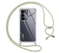 Pnakqil Cover per Realme 14x 5G/C75 4G con Cordino, Trasparente Custodia con Laccio Tracolla Cellulare Girocollo Collana Protettiva per Realme 14x 5G/C75 4G 6.67 Pollic, Verde
