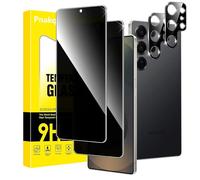 Pnakqil Privacy Pellicola Protettiva per Samsung Galaxy S25 Ultra 5G con Protezione Fotocamera Schermo, Anti-Spy Vetro Temperato, Screen Protector Vetrino Protettivo Angolo Anti Spia 28°, Pacco da 2