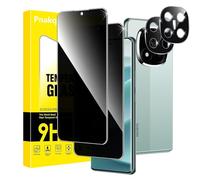 Pnakqil Privacy Pellicola Protettiva per Xiaoimi Redmi Note 14 Pro Plus/Note 14 Pro+ 5G con Protezione Fotocamera Anti-Spy Vetro Temperato Screen Protector Vetrino Protettivo Anti Spia,2+2 Pezzi