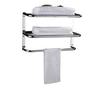 PNAWLLCF Acciaio inossidabile multistrato da bagno portasciugamani, Ciondolo bagno, Multi Function Display Rack(57cm)