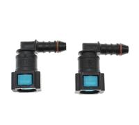 PNBVW Nuovo connettore a sgancio rapido for tubo del carburante, giunto for tubo flessibile for moto ID6 femmina, gomito da 7,89 mm, connettore rapido for tubo del carburante(2PCS)