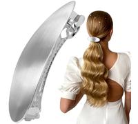 Pndeyo Fermagli per capelli francesi in metallo, da donna, antiscivolo, ovale, grande, molletta per capelli a molla, per matrimoni e balli, accessori per capelli lunghi, spessi, ricci, ondulati e