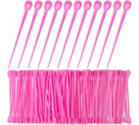 Pndeyo Set di 100 bigodini per capelli, in plastica, accessori per arricciare i capelli, per donne e ragazze, colore rosa