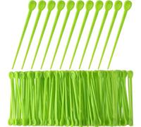 Pndeyo Set di 100 bigodini per capelli, in plastica, per arricciare i capelli, accessori per uncinetto per donne e ragazze, colore verde