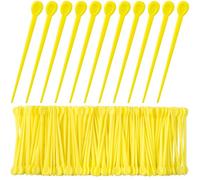 Pndeyo Set di 180 bigodini per capelli, in plastica, per arricciare i capelli, accessori per uncinetto, colore giallo