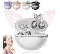 Pnedeodm 2026 New Clip on Earbuds with Earrings, Luxury Butterfly Clip-On Open-Ear Headphones with Al Noise Cancelling, Wireless 6.0 Bluetooth Earbuds for Sports & Workouts (White)