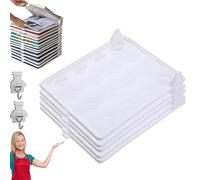 Pnedeodm 2026 New Clothes Organizers and Storage, Stackable Closet Organizer for Shirts & Clothes, Lazy Clothes Folding Board with Easy Access, Stackable Shirt Organizer for Storage (5* White)