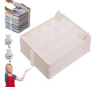 Pnedeodm 2026 New Clothes Organizers and Storage, Stackable Closet Organizer for Shirts & Clothes, Lazy Clothes Folding Board with Easy Access, Stackable Shirt Organizer for Storage (10* Beige)