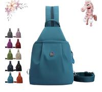 Pnedeodm 3 in 1 Anti-Theft Travel Tote Bag, Waterproof 2-Way Commuter & Travel Shoulder Bag,Large Capacity Oxford Convertible Shoulder Travel Bag, Waterproof Tote Bag with Zip for Women (Blue)