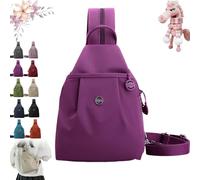 Pnedeodm 3 in 1 Anti-Theft Travel Tote Bag, Waterproof 2-Way Commuter & Travel Shoulder Bag,Large Capacity Oxford Convertible Shoulder Travel Bag, Waterproof Tote Bag with Zip for Women (Purple)