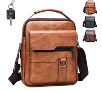 Pnedeodm Casual Large-Capacity Multifunctional Bag - Waterproof Men's Handbags & Shoulder Bags, Wear-Resistant Anti Theft Sling Bag, Stylish Mens Cross Body Bags for Working Daily Use (Khaki)