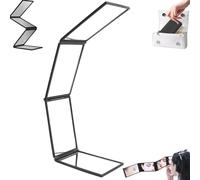 Pnedeodm Folding Mirror with Multiple Angles for Self-Cutting Hair, 360° Mirror for Self-Cutting Hair - 4-Way Foldable Hairdressing Mirrors, Portable Pocket Mirrors for Makeup and Shaving (1Pc)