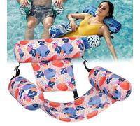 Pnedeodm Inflatable Pool Chair & Adult Pool Float, Foldable Floating Pools Hammock with Backrest and Armrests, Pools Lounge Chair for Pools Parties, Summer Water Fun (D)