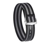 PNESHGTT Cinturino for orologio a coste con fibbia deployante in nylon da 20 mm e 22 compatibile Omega, cinturino sportivo pieghevole, uomo(Black grey,20mm)