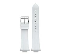 PNESHGTT Cinturino in caucciù fluorescente compatibile con Tissot PRX Powermatic 40 mm fibbia in acciaio inossidabile uomo FKM cinturino sportivo impermeabile a sgancio rapido 12(White)