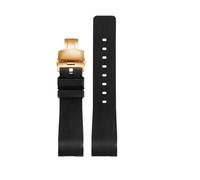 PNESHGTT Cinturino in gomma for orologio compatibile con Cartier Sandoz Santos 100 Series Cinturino in silicone for uomo e donna Colore nero marrone blu Cintura 20mm 23mm(Black rosegold,20mm)