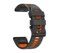 PNESHGTT Cinturino in silicone compatibile con Garmin Fenix 8 PRO 8x E 7 7X/forerunner 970/Epix Pro/Enduro 3 Tactix 26mm 22mm cinturino sportivo(A-Carbon Gray Orange,1Pcs QuickFit 22mm)