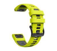 PNESHGTT Cinturino in silicone compatibile con Garmin Fenix 8 PRO 8x E 7 7X/forerunner 970/Epix Pro/Enduro 3 Tactix 26mm 22mm cinturino sportivo(B-Green Black,1Pcs QuickFit 22mm)