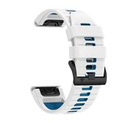 PNESHGTT Cinturino in silicone compatibile con Garmin Fenix 8 PRO 8x E 7 7X/forerunner 970/Epix Pro/Enduro 3 Tactix 26mm 22mm cinturino sportivo(A-White Blue,1Pcs QuickFit 22mm)