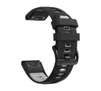 PNESHGTT Cinturino in silicone compatibile con Garmin Fenix 8 PRO 8x E 7 7X/forerunner 970/Epix Pro/Enduro 3 Tactix 26mm 22mm cinturino sportivo(B-Black Gray,1Pcs QuickFit 22mm)