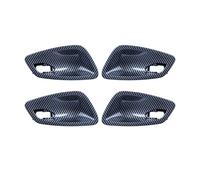 PNESHGTT Compatibile con 4 pezzi di ricambio for maniglia interna della portiera in fibra di carbonio, compatibile con BMW E90 Serie 3 2005 2006 2007 2008 2009 2010 2011 2012(A)