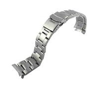 PNESHGTT Compatibile con Casio Duro Swordfish MDV-106/MDV-107 - Cinturino di ricambio for immersione lusso in acciaio inossidabile da 22 mm(A-silvery 3,22mm no logo)