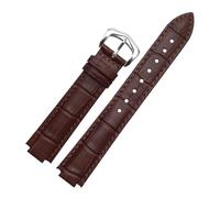 PNESHGTT Compatibile con cinturini Cartier Blue Balloon, modelli da uomo e da donna, misure 18x11 mm, 20x12 mm, catene for cintura rialzate grandi e piccole(Brown-silver A,16x8mm)