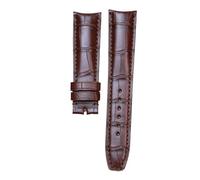 PNESHGTT Compatibile con cinturino Baume & Mercier CLIFTON da uomo, cinturino in pelle di coccodrillo con grana di bambù, nero e marrone, 20-21 mm.(Brown,20mm)