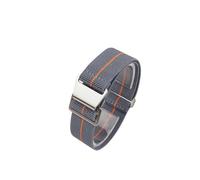 PNESHGTT Compatibile con cinturino elastico for orologio da 18, 20, 22 mm, for borsa da paracadute delle truppe francesi degli anni '60(Deep Grey Orange,22mm,Steel Buckle)