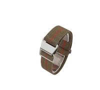 PNESHGTT Compatibile con cinturino elastico for orologio da 18, 20, 22 mm, for borsa da paracadute delle truppe francesi degli anni '60(Green Red,20mm,Steel Buckle)