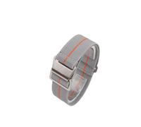 PNESHGTT Compatibile con cinturino elastico for orologio da 18, 20, 22 mm, for borsa da paracadute delle truppe francesi degli anni '60(Light Grey Orange,20mm,Black Buckle)