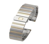 PNESHGTT Compatibile con cinturino in acciaio Omega Constellation Double Eagle Series for orologio da uomo e donna 17mm 23mm 25mm(Silver gold,25mm)