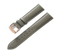 PNESHGTT Compatibile con cinturino in morbida pelle modello Litchi da uomo e donna 16mm18mm20mm22mm Accessori for cinturini for orologi(Elephant Grey Rose,17mm)