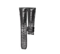 PNESHGTT Compatibile con cinturino in pelle di alligatore BAUME & MERCIER HAMPTON MOA10027(GREEN BLUE,20mm)