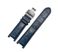 PNESHGTT Compatibile con gli orologi Versace da uomo, cinturino in pelle con motivo coccodrillo serie VFG, cinturino GC da 22 mm, nero marrone con strumenti(Blue-silver B)