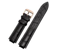 PNESHGTT Compatibile con il cinturino dedicato Louis Vuitton Tambour Series Q1121 for uomo e donna in pelle Q114k, compatibile con l'orologio LV con bocca rialzata.(Black Green,10x18mm)