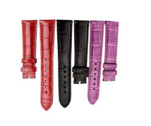PNESHGTT Compatibile con il cinturino for orologio in coccodrillo CHOPARD HAPPY DIAMONDS 18,15MM(BLACK ALLIGATOR,18mm)