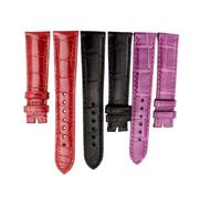 PNESHGTT Compatibile con il cinturino for orologio in coccodrillo CHOPARD HAPPY DIAMONDS 18,15MM(PURPLE RED ALLIGATOR,15mm)
