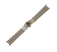 PNESHGTT Compatibile con LONGINES PRESENCE L4.721,.804 CINTURINO E BRACCIALE IN ACCIAIO(GOLDEN,13mm)