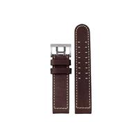 PNESHGTT Compatibile con l'orologio Hamilton Khaki Aviation H77616533 H70615733 cinturino in pelle Jazz Field da uomo 20 22 stile(A Dark brown silver,20mm)