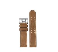 PNESHGTT Compatibile con l'orologio Hamilton Khaki Aviation H77616533 H70615733 cinturino in pelle Jazz Field da uomo 20 22 stile(A khaki silver,22mm)