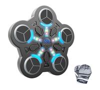 Pneterg Boxe Murale Musicale, Macchina Da Boxe Musicale per Adulti, Macchina Da Boxe Musicale, Macchina Boxe Musicale per Adulti, Allenamento Da Boxe Murale per L'allenamento (H-Cinque bersagli+Guanto