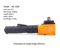 Pneumatic Air Tools Chiave d'impatto 1/2 pollice Angolo Aereo singolo Hammer Maniglia in gomma Doppio martello Big Torque Utensili pneumatici(Rot)
