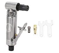 Pneumatic Die Grinder 90° | 20000 RPM Adjustable Speed Tool | Right Angle Grinder for Polishing/Deburring/Engraving | 1/4" & 1/8" Chuck | Zinc Alloy Body