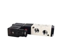 Pneumatic Electric Solenoid Valve 5 Way 2 Position Control Air Gas Magnetic Valve 12V 24V 220V Coil Volt 4mm-12mm Hose Fittings(PC 6mm Fittings,DC12V)