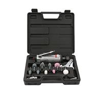 Pneumatic Grinder & Polishing Tool Kit | 23000 RPM Pneumatic Sander for Metal/Tooling/Stone | 10 Grinding Heads, 6mm & 3mm Chucks, Ergonomic Design | Model AT - 7033K