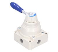 Pneumatic Hand Control Valve 4HV310-10 | 3 Position 4 Way Manual Flow Controller | Pivoting Lever for Equipment/Machinery/Industrial Use | Cast Iron, Thread Connection