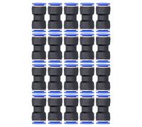Pneumatic Reducing Connector Straight Push in Reducer Fittings, 20Pcs Stainless Steel Resin Air Hose Connector for Mechanical Processing Hospital Treatment