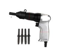 Pneumatic Rivet Gun Air Hammer Metal Handle Nailing Machine Fixed Semi-Hollow Rivet Heads Professional Tool(150s n 5 hollow rods)
